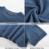 imagePJ PAUL JONES Mens TShirts Crewneck Short Sleeve Tee Textured Knit Pullover TopsBlue