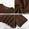 imagePJ PAUL JONES Mens TShirts Crewneck Short Sleeve Tee Textured Knit Pullover TopsBrown
