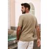 imagePJ PAUL JONES Mens TShirts Crewneck Short Sleeve Tee Textured Knit Pullover TopsCamel
