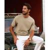 imagePJ PAUL JONES Mens TShirts Crewneck Short Sleeve Tee Textured Knit Pullover TopsCamel
