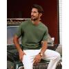 imagePJ PAUL JONES Mens TShirts Crewneck Short Sleeve Tee Textured Knit Pullover TopsGreen