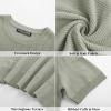 imagePJ PAUL JONES Mens TShirts Crewneck Short Sleeve Tee Textured Knit Pullover TopsGreen Khaki
