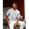 imagePJ PAUL JONES Mens TShirts Crewneck Short Sleeve Tee Textured Knit Pullover TopsLight Grey