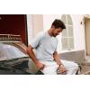 imagePJ PAUL JONES Mens TShirts Crewneck Short Sleeve Tee Textured Knit Pullover TopsLight Grey