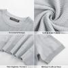 imagePJ PAUL JONES Mens TShirts Crewneck Short Sleeve Tee Textured Knit Pullover TopsLight Grey