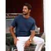 imagePJ PAUL JONES Mens TShirts Crewneck Short Sleeve Tee Textured Knit Pullover TopsNavy Blue