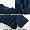 imagePJ PAUL JONES Mens TShirts Crewneck Short Sleeve Tee Textured Knit Pullover TopsNavy Blue