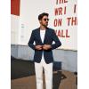 imagePJ PAUL JONES Mens Blazer Casual Linen Sport Coat Two Button Lightweight Suit Blazer JacketsDark Blue