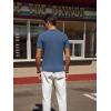 imagePJ PAUL JONES Mens Knit Polo Shirt Short Sleeve Textured Polo Shirts Casual Summer Collared Polo T ShirtIndigo