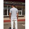 imagePJ PAUL JONES Mens Knit Polo Shirt Short Sleeve Textured Polo Shirts Casual Summer Collared Polo T ShirtLight Gray