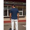 imagePJ PAUL JONES Mens Knit Polo Shirt Short Sleeve Textured Polo Shirts Casual Summer Collared Polo T ShirtNavy Blue