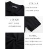 imagePJ PAUL JONES Mens Polo Shirt V Neck Texture Shirt Short Sleeve Casual Knit PolosBlack