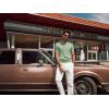 imagePJ PAUL JONES Mens Polo Shirt V Neck Texture Shirt Short Sleeve Casual Knit PolosLight Green