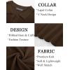 imagePJ PAUL JONES Mens Polo Shirts Short Sleeve Textured Knit VNeck Polo T Shirt Business Casual Golf ShirtsCoffee