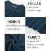imagePJ PAUL JONES Mens Polo Shirts Short Sleeve Textured Knit VNeck Polo T Shirt Business Casual Golf ShirtsDark Blue