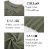 imagePJ PAUL JONES Mens Polo Shirts Short Sleeve Textured Knit VNeck Polo T Shirt Business Casual Golf ShirtsKhaki Green