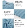 imagePJ PAUL JONES Mens Polo Shirts Short Sleeve Textured Knit VNeck Polo T Shirt Business Casual Golf ShirtsLight Blue