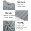 imagePJ PAUL JONES Mens Polo Shirts Short Sleeve Textured Knit VNeck Polo T Shirt Business Casual Golf ShirtsLight Gray