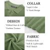 imagePJ PAUL JONES Mens Polo Shirts Short Sleeve Textured Knit VNeck Polo T Shirt Business Casual Golf ShirtsLight Green
