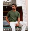 imagePJ PAUL JONES Mens TShirts Knit Short Sleeve Crewneck Shirt Casual Textured Pullover TeesArmy Green