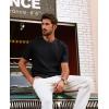 imagePJ PAUL JONES Mens TShirts Knit Short Sleeve Crewneck Shirt Casual Textured Pullover TeesBlack
