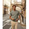 imagePJ PAUL JONES Mens TShirts Knit Short Sleeve Crewneck Shirt Casual Textured Pullover TeesLight Green