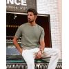 imagePJ PAUL JONES Mens TShirts Knit Short Sleeve Crewneck Shirt Casual Textured Pullover TeesLight Green