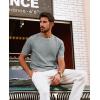 imagePJ PAUL JONES Mens TShirts Knit Short Sleeve Crewneck Shirt Casual Textured Pullover TeesLight Grey