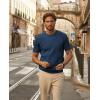 imagePJ PAUL JONES Mens TShirts Knit Short Sleeve Crewneck Shirt Casual Textured Pullover TeesNavy Blue