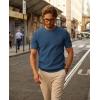 imagePJ PAUL JONES Mens TShirts Knit Short Sleeve Crewneck Shirt Casual Textured Pullover TeesNavy Blue