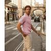 imagePJ PAUL JONES Mens TShirts Knit Short Sleeve Crewneck Shirt Casual Textured Pullover TeesPink