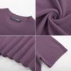 imagePJ PAUL JONES Mens TShirts Knit Short Sleeve Crewneck Shirt Casual Textured Pullover TeesPurple