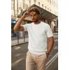 imagePJ PAUL JONES Mens TShirts Knit Short Sleeve Crewneck Shirt Casual Textured Pullover TeesWhite