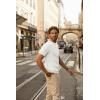 imagePJ PAUL JONES Mens TShirts Knit Short Sleeve Crewneck Shirt Casual Textured Pullover TeesWhite
