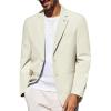imagePJ PAUL JONES Mens Blazer Casual Linen Sport Coat Two Button Lightweight Suit Blazer JacketsApricot
