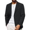 imagePJ PAUL JONES Mens Blazer Casual Linen Sport Coat Two Button Lightweight Suit Blazer JacketsBlack