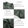 imagePJ PAUL JONES Mens Button Down Shirt Lightweight Shirts Short Sleeve Band Collar Untucked ShirtArmy Green