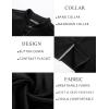 imagePJ PAUL JONES Mens Button Down Shirt Lightweight Shirts Short Sleeve Band Collar Untucked ShirtBlack