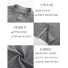 imagePJ PAUL JONES Mens Button Down Shirt Lightweight Shirts Short Sleeve Band Collar Untucked ShirtLight Grey