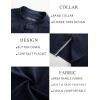 imagePJ PAUL JONES Mens Button Down Shirt Lightweight Shirts Short Sleeve Band Collar Untucked ShirtNavy Blue