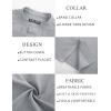 imagePJ PAUL JONES Mens Button Down Shirt Lightweight Shirts Short Sleeve Band Collar Untucked ShirtSilver Gray