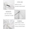 imagePJ PAUL JONES Mens Button Down Shirt Lightweight Shirts Short Sleeve Band Collar Untucked ShirtWhite