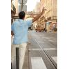 imagePJ PAUL JONES Mens Button Down Shirts Casual Short Sleeve Shirts Summer Cuban Textured ShirtsBlue