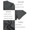imagePJ PAUL JONES Mens Button Down Shirts Casual Short Sleeve Shirts Summer Cuban Textured ShirtsDark Gray