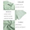 imagePJ PAUL JONES Mens Button Down Shirts Casual Short Sleeve Shirts Summer Cuban Textured ShirtsLight Green