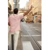 imagePJ PAUL JONES Mens Button Down Shirts Casual Short Sleeve Shirts Summer Cuban Textured ShirtsPink