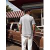 imagePJ PAUL JONES Mens Polo Shirts Short Sleeve Fashion Textured Polo Shirt Regular Fit Stretchy Golf ShirtsLight Grey