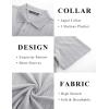 imagePJ PAUL JONES Mens Polo Shirts Short Sleeve Fashion Textured Polo Shirt Regular Fit Stretchy Golf ShirtsLight Grey