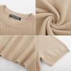 imagePJ PAUL JONES Mens TShirts Short Sleeve Crewneck Knit TShirt Casual Lightweight Solid Knitted TeesApricot