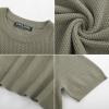 imagePJ PAUL JONES Mens TShirts Short Sleeve Crewneck Knit TShirt Casual Lightweight Solid Knitted TeesBean Green